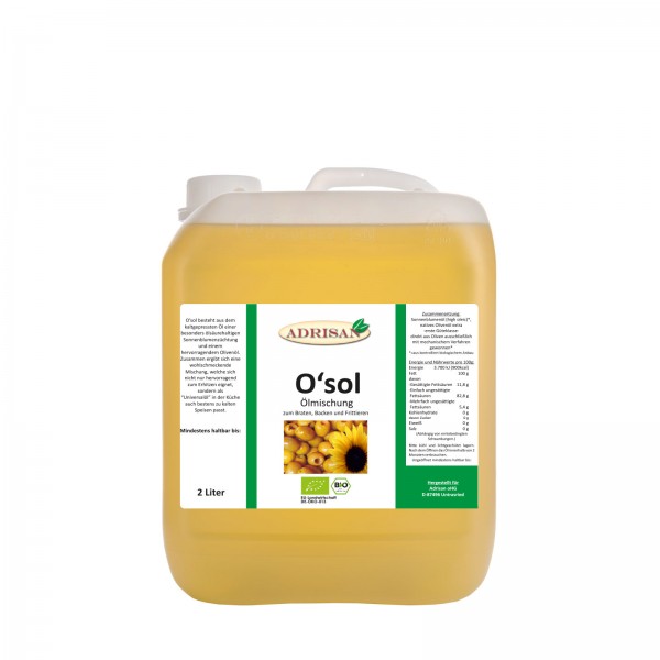 O'sol Brat- und Fritieröl-Ölmischung | 2L Kanister