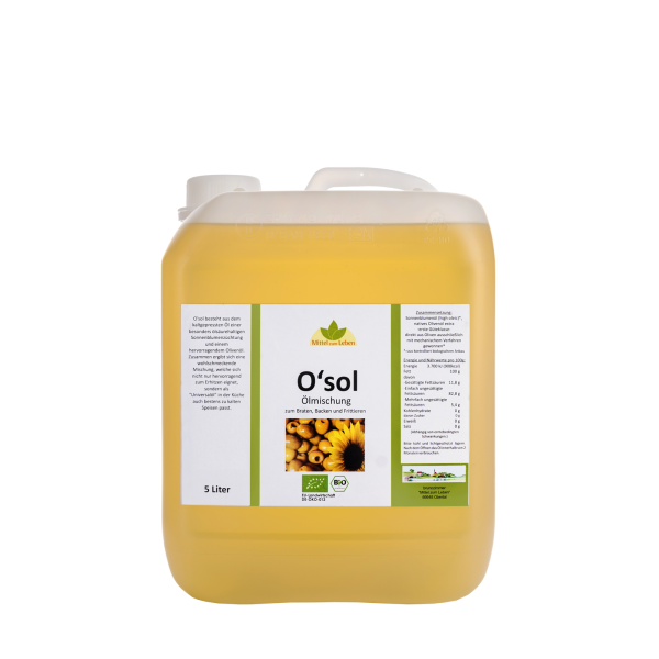 O'sol Brat- und Fritieröl-Ölmischung 5L Kanister BIO | shop.oelfee.de