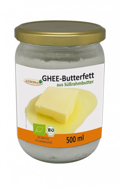 Ghee aus Süßrahmbutter BIO 500ml | shop.oelfee.de | Adrisan