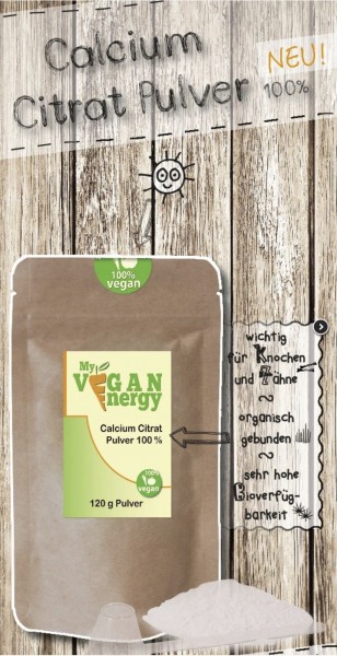 Calcium Citrat Pulver 100% | MY VEGAN ENERGY | shop.oelfee.de