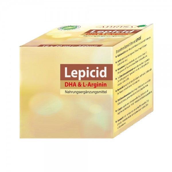 "Lepicid®" 16*20ml (320ml) | DHA & L-Arginin | shop.oelfee.de | Adrisan