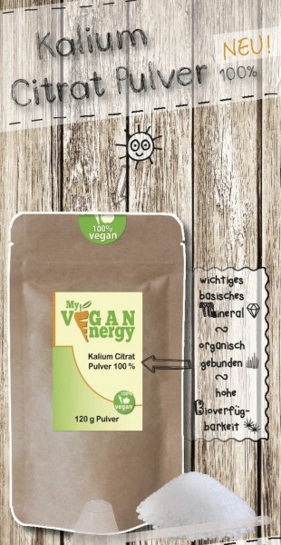 Kalium Citrat Pulver 100% | MY VEGAN ENERGY | shop.oelfee.de