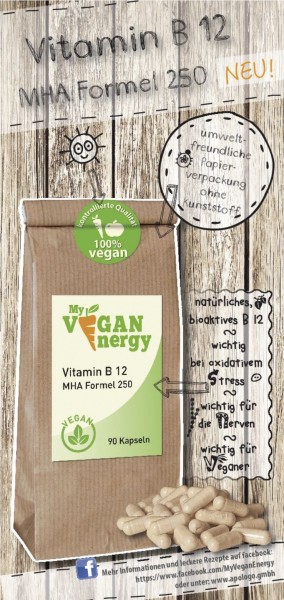 MY VEGAN ENERGY | Vitamin B12 MHA 250 | shop.oelfee.de