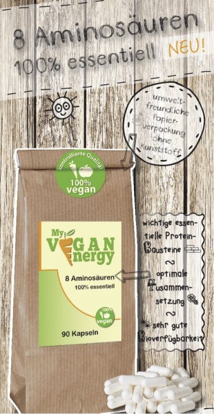 8 Aminosäuren 100% essentiell | MY VEGAN ENERGY | www.oelfee.de