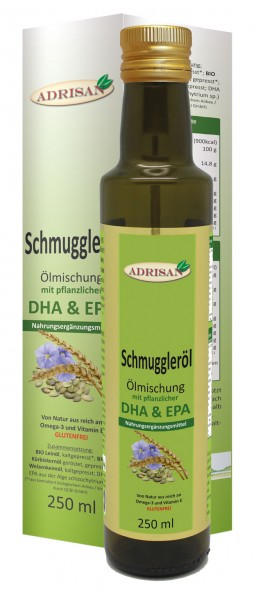 Schmuggleröl mit DHA & EPA | shop.oelfee.de | Adrisan | Glutenfrei!