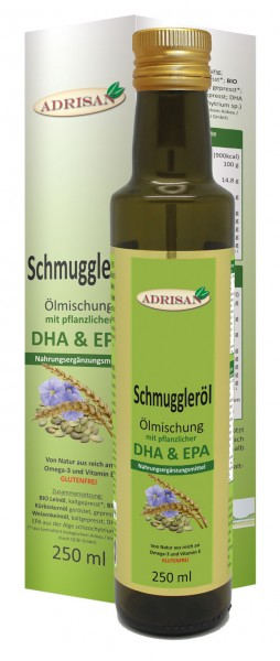 Schmuggleröl mit DHA & EPA | www.oelfee.de | Adrisan | Glutenfrei und Vegan!